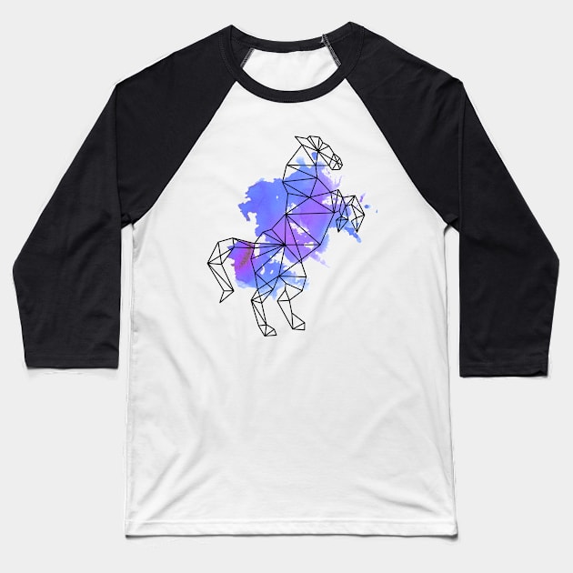 Geometric horse Baseball T-Shirt by RosanneCreates